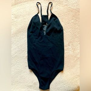 Free People Intimately Black Bodysuit